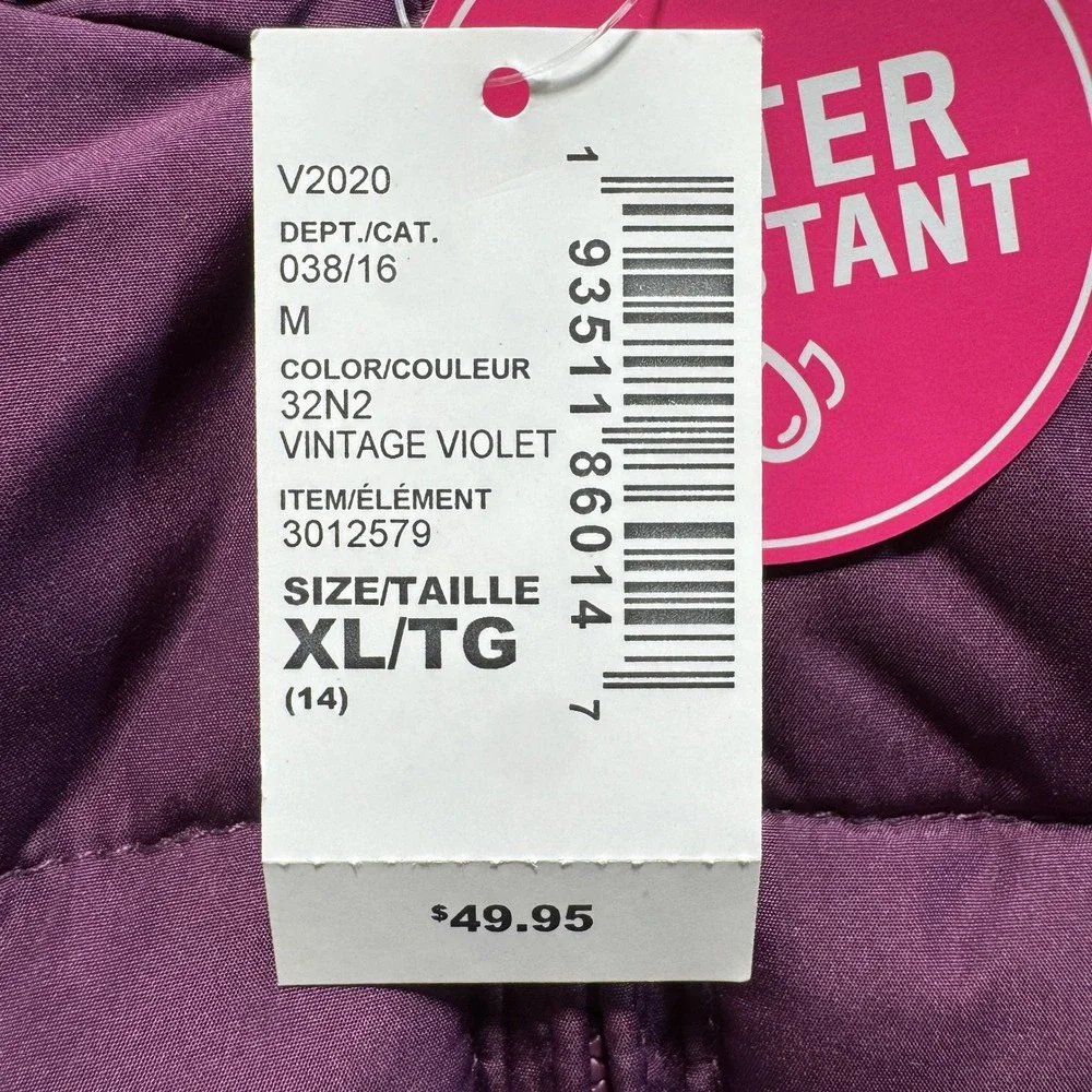 The Children's Place Puffer‎ Jacket Girl Sz XL Purple New With Tags